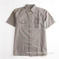 Men's Short Sleeve Twill Cotton Fabric Shirt